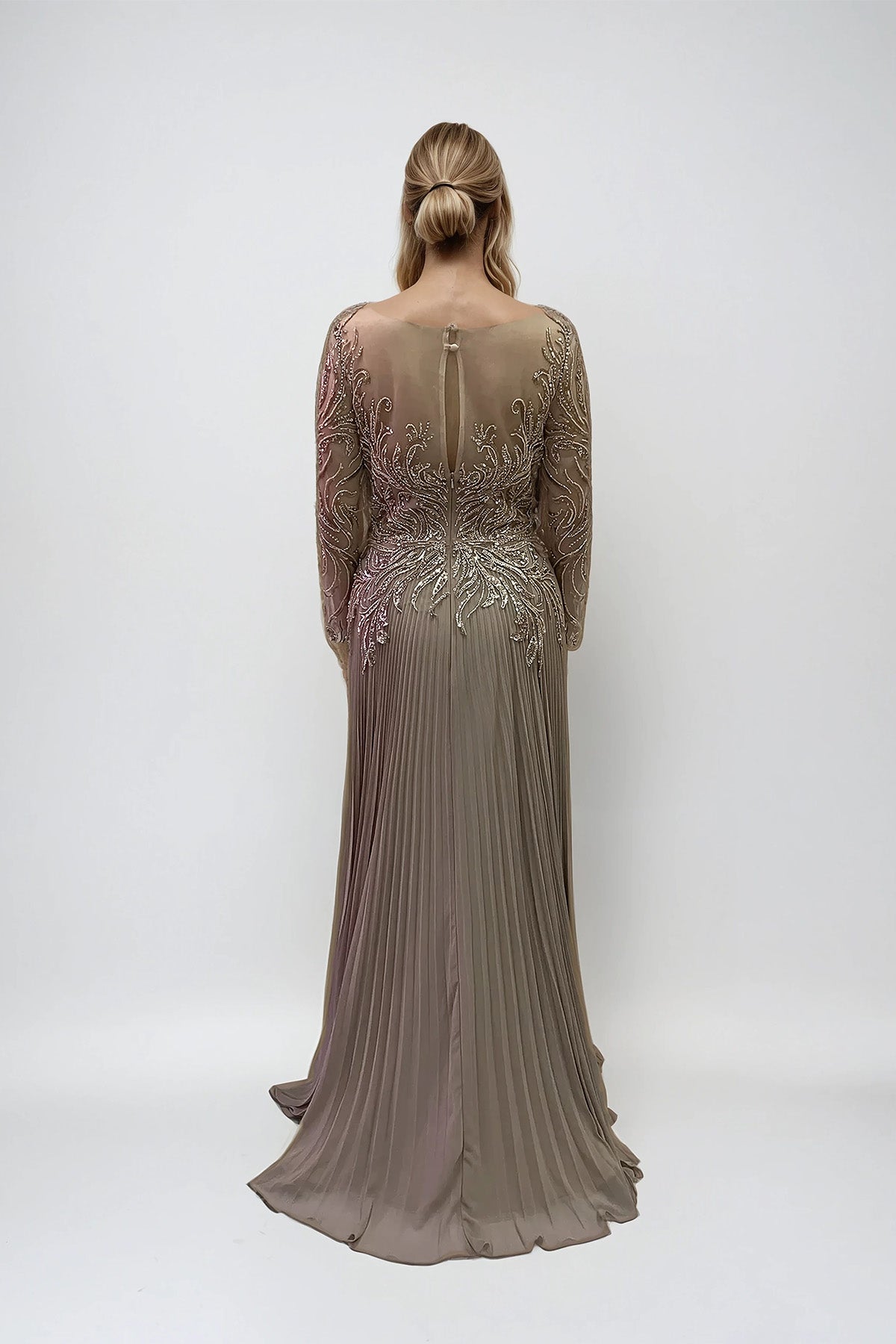 Juliet JTM17B Long Formal Sequin Mother of the Bride Dress