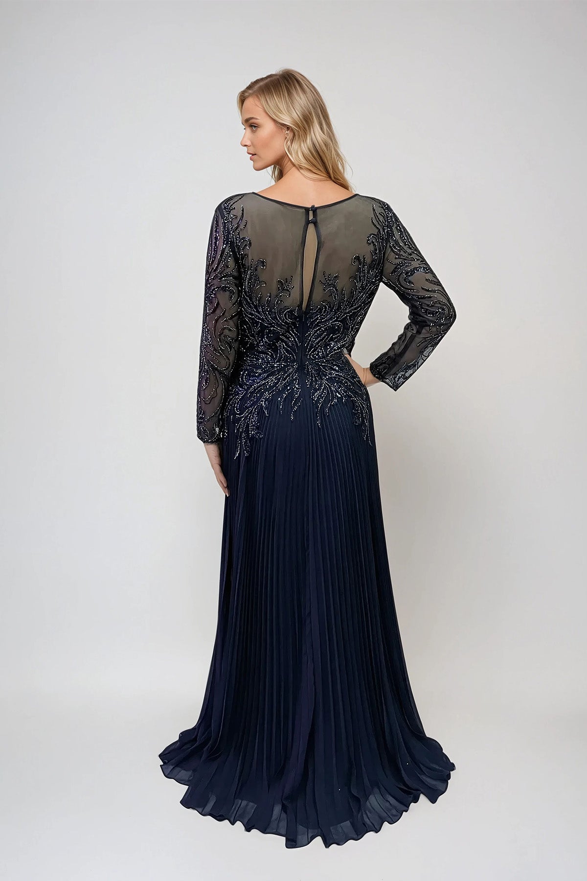 Juliet JTM17B Long Formal Sequin Mother of the Bride Dress