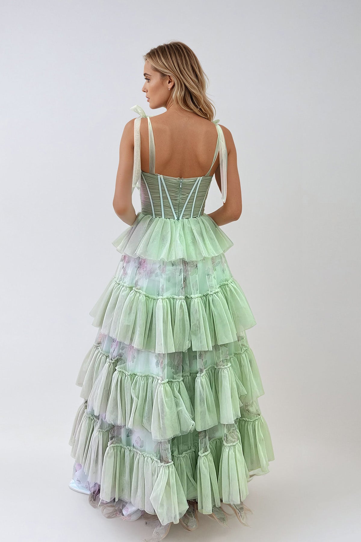 Juliet JT2546S Long Formal Layered Prom Dress