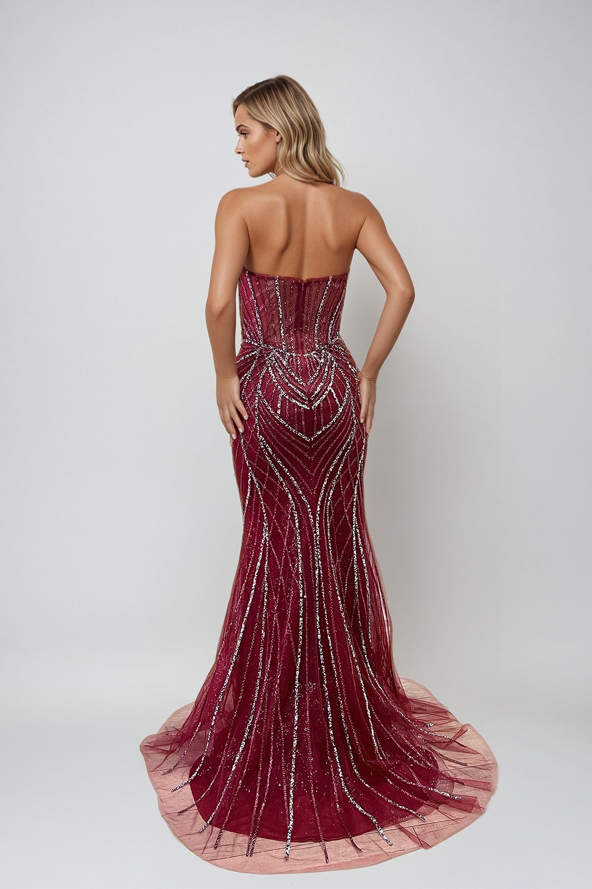 Juliet JT2541K Short Fitted Formal Evening Prom Dress