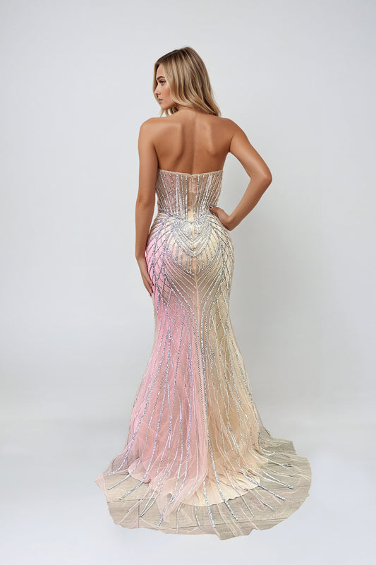 Juliet JT2541K Short Fitted Formal Evening Prom Dress
