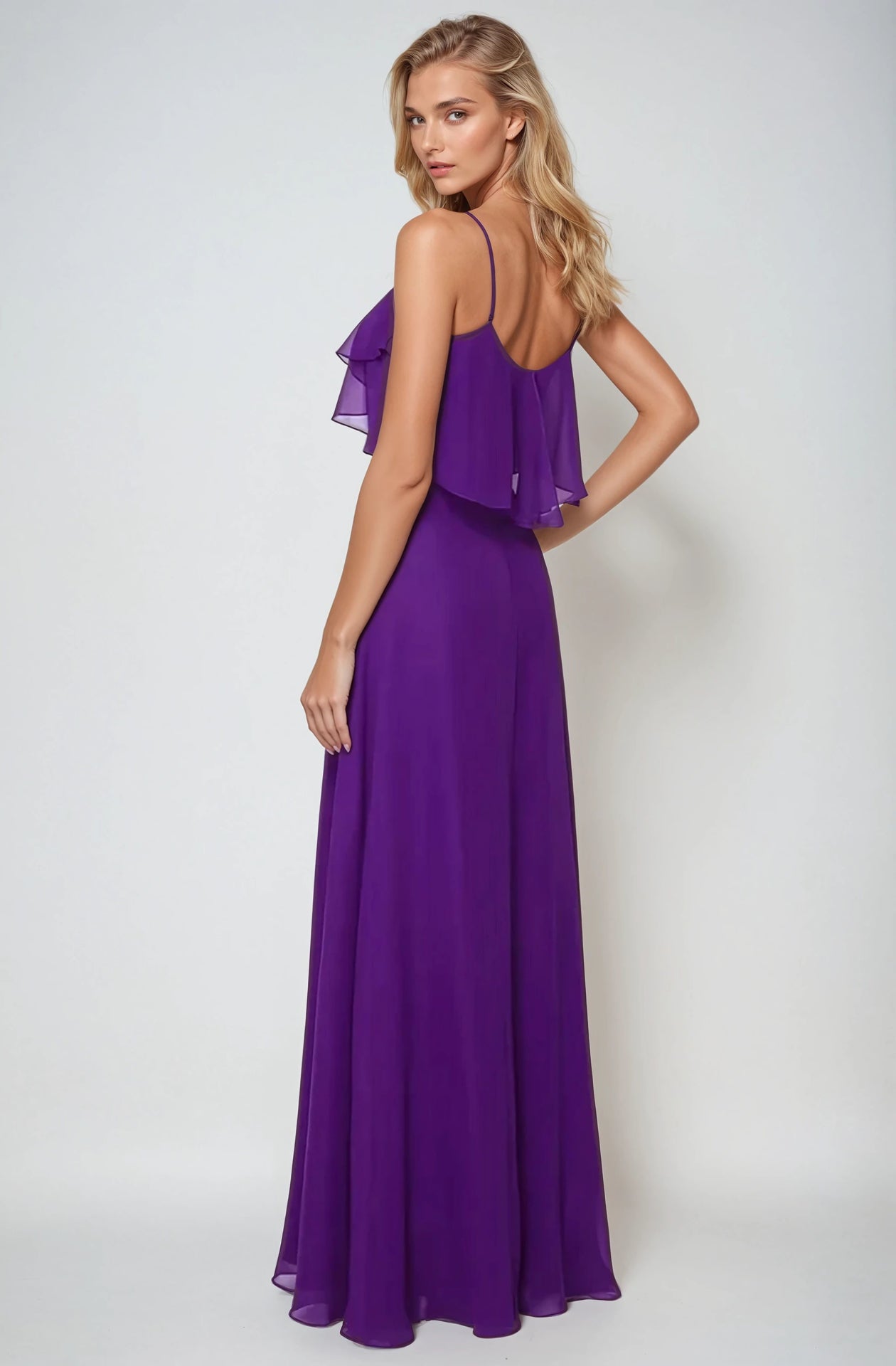 Juliet 591 Formal Long Prom Ruffle Dress