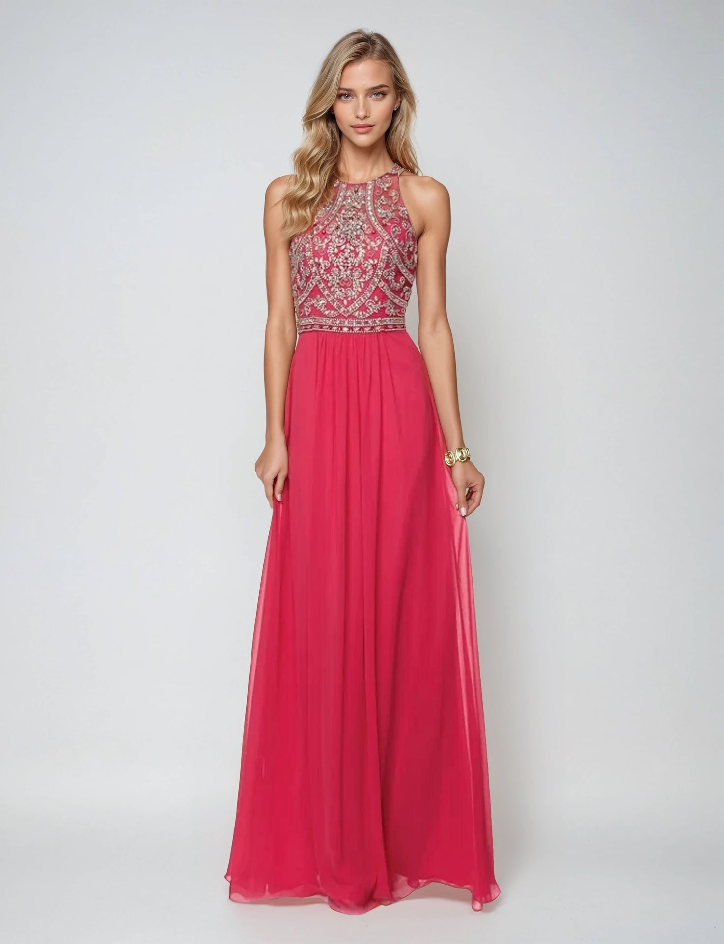 Juliet 609 Beaded Long A Line Formal Prom Dress