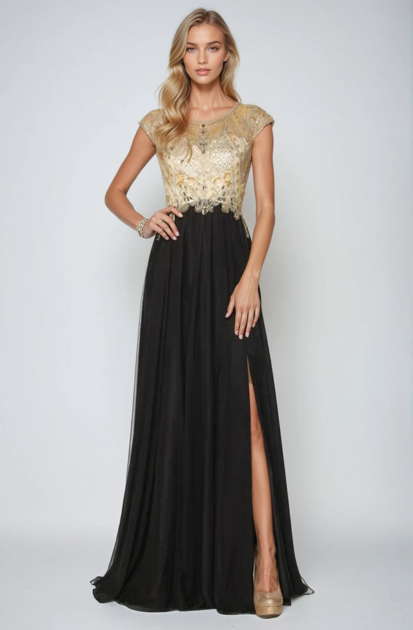 Juliet 636 Formal Long Slit Evening Dress