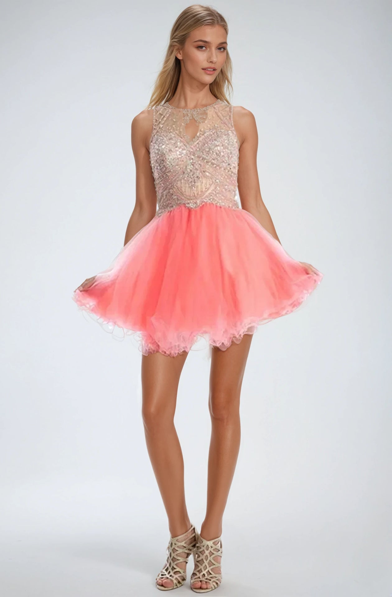 Juliet 761 Mini Sequin Short Cocktail Dress