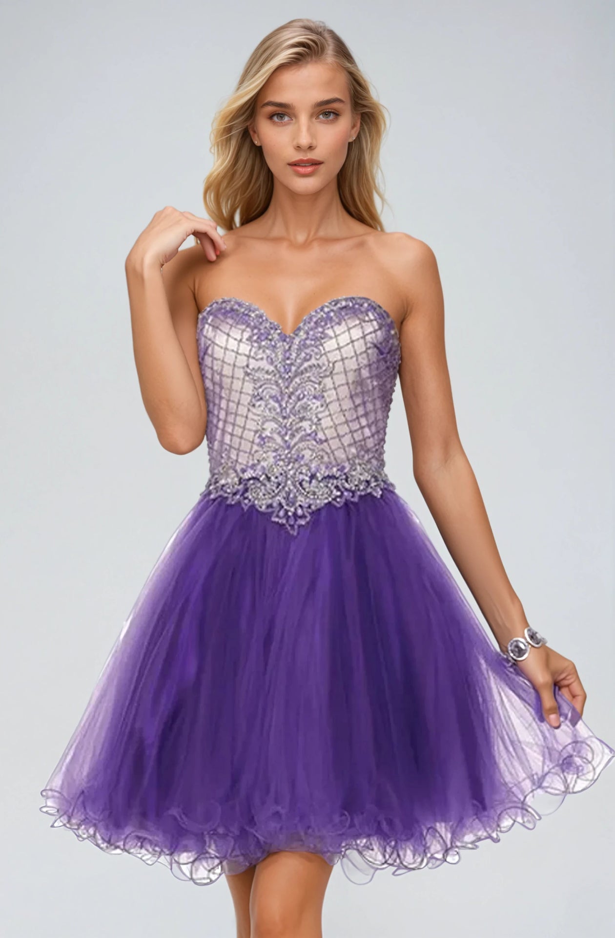 Juliet 778 Beaded Homecoming Short Cocktail Dress