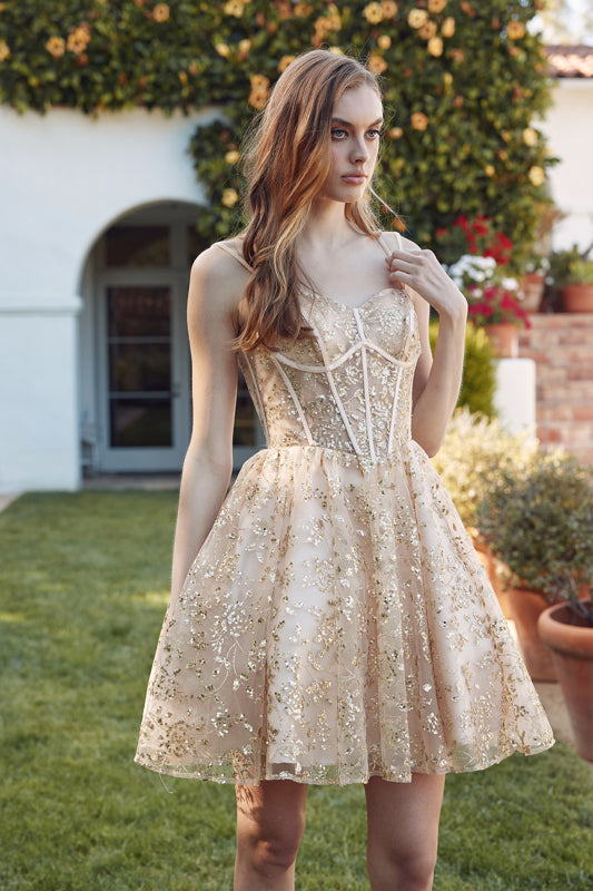 Juliet JT977U Short Homecoming Glitter Corset A Line Prom Dress Juliet JT977U Short Homecoming Glitter Corset A Line Prom Dress