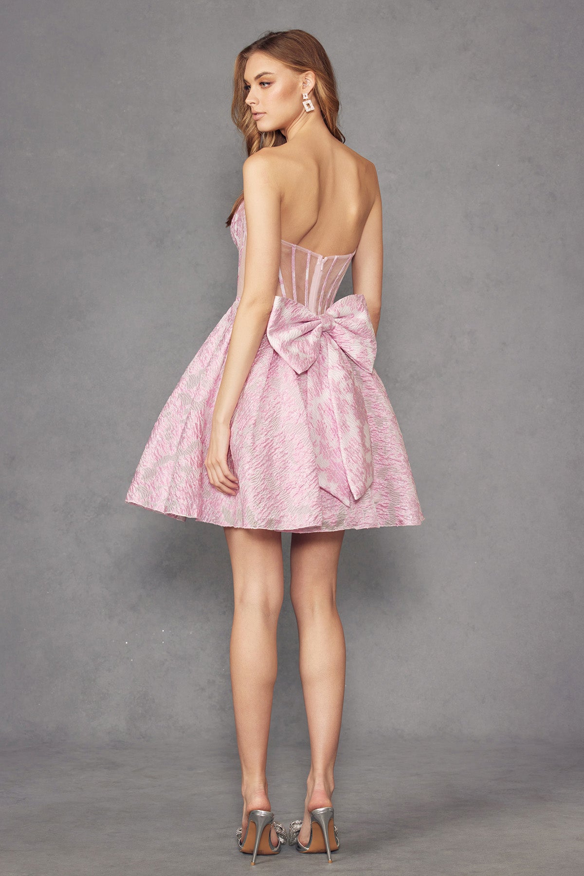 Juliet JT982S Short Cocktail A Line Dress