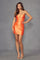 Cocktail Dresses Fitted Cocktail Homecoming Short Mini Dress Orange