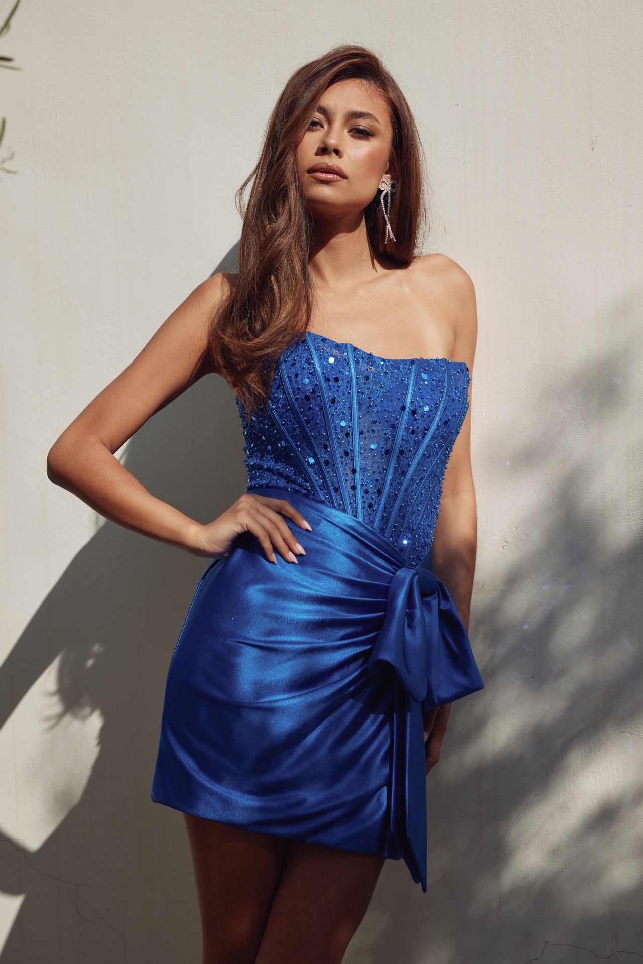 Juliet JT968A Sequin Short Cocktail Dress