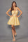 Cocktail Dresses Short Cocktail Homecoming Dress Yellow