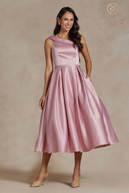 Homecoming Dresses Long One Shoulder Formal Dress Dusty Rose