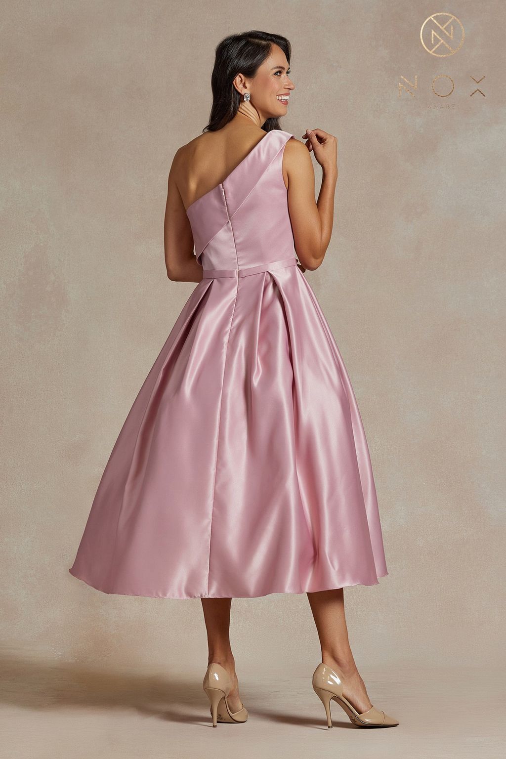Homecoming Dresses Long One Shoulder Formal Dress Dusty Rose