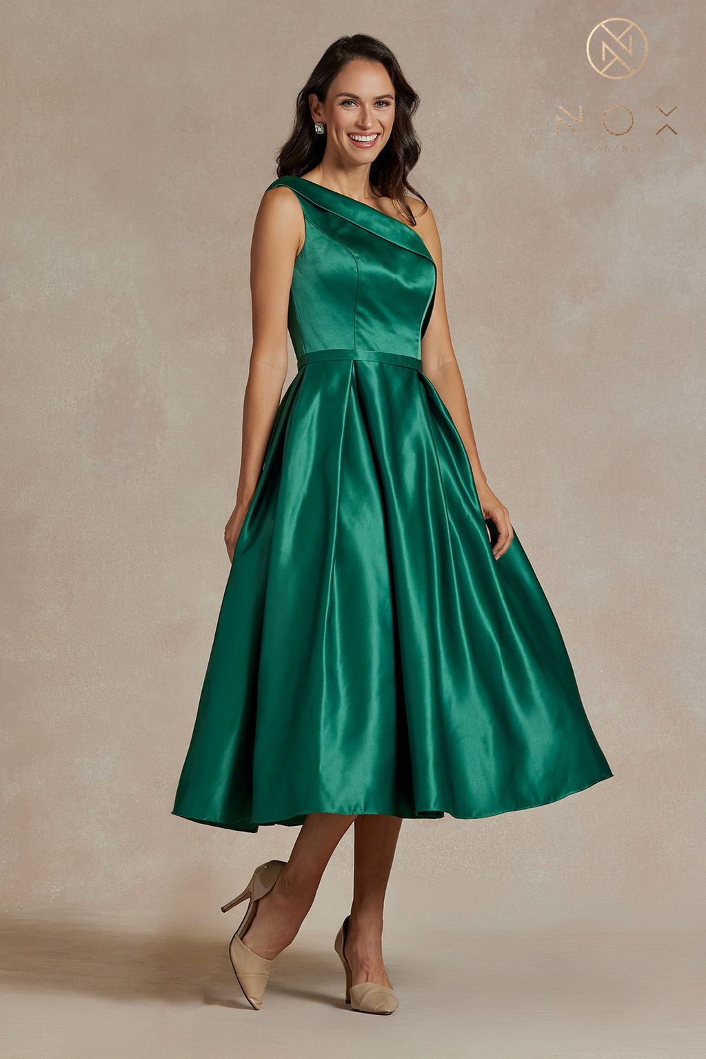 Long One Shoulder Formal Dress JE931 - Emerald / 4 Long One Shoulder Formal Dress JE931 - Emerald / 4