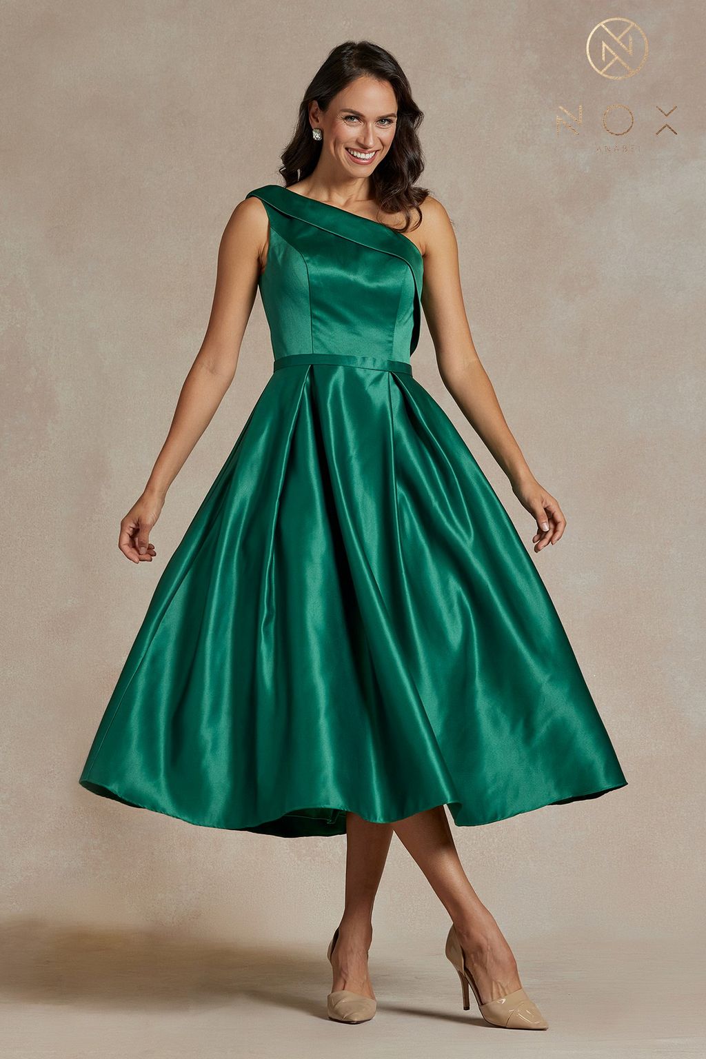 Homecoming Dresses Long One Shoulder Formal Dress Emerald