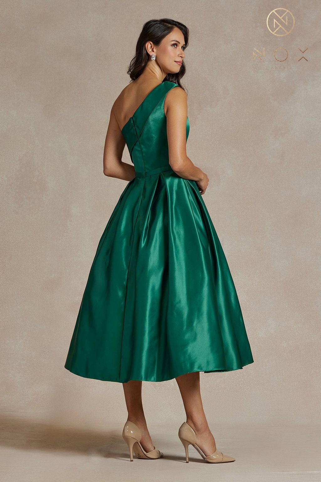 Long One Shoulder Formal Dress JE931 - Emerald / 4 Long One Shoulder Formal Dress JE931 - Emerald / 4