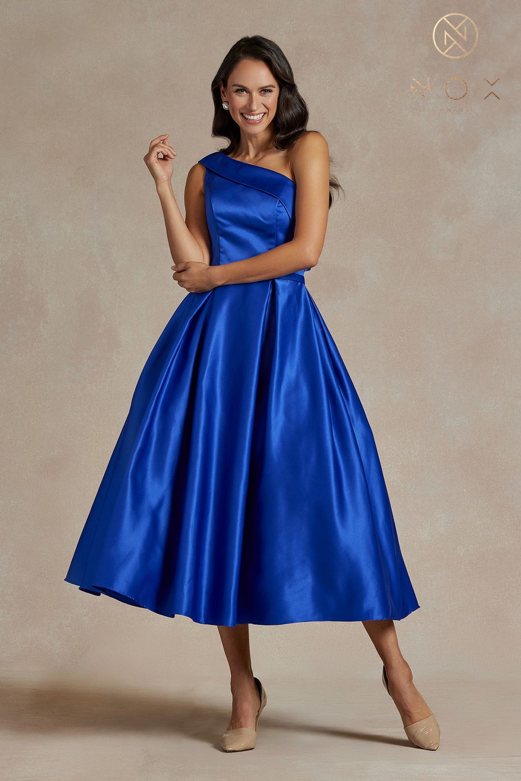 Homecoming Dresses Long One Shoulder Formal Dress Royal Blue