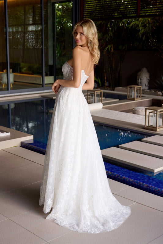 Lace Long Corset Ball Gown Wedding Dress Juliet JT2670SW