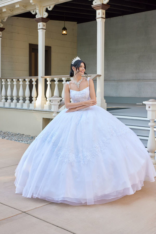 Long Corset 3D Floral Lace Wedding Dress Juliet JT1496HW