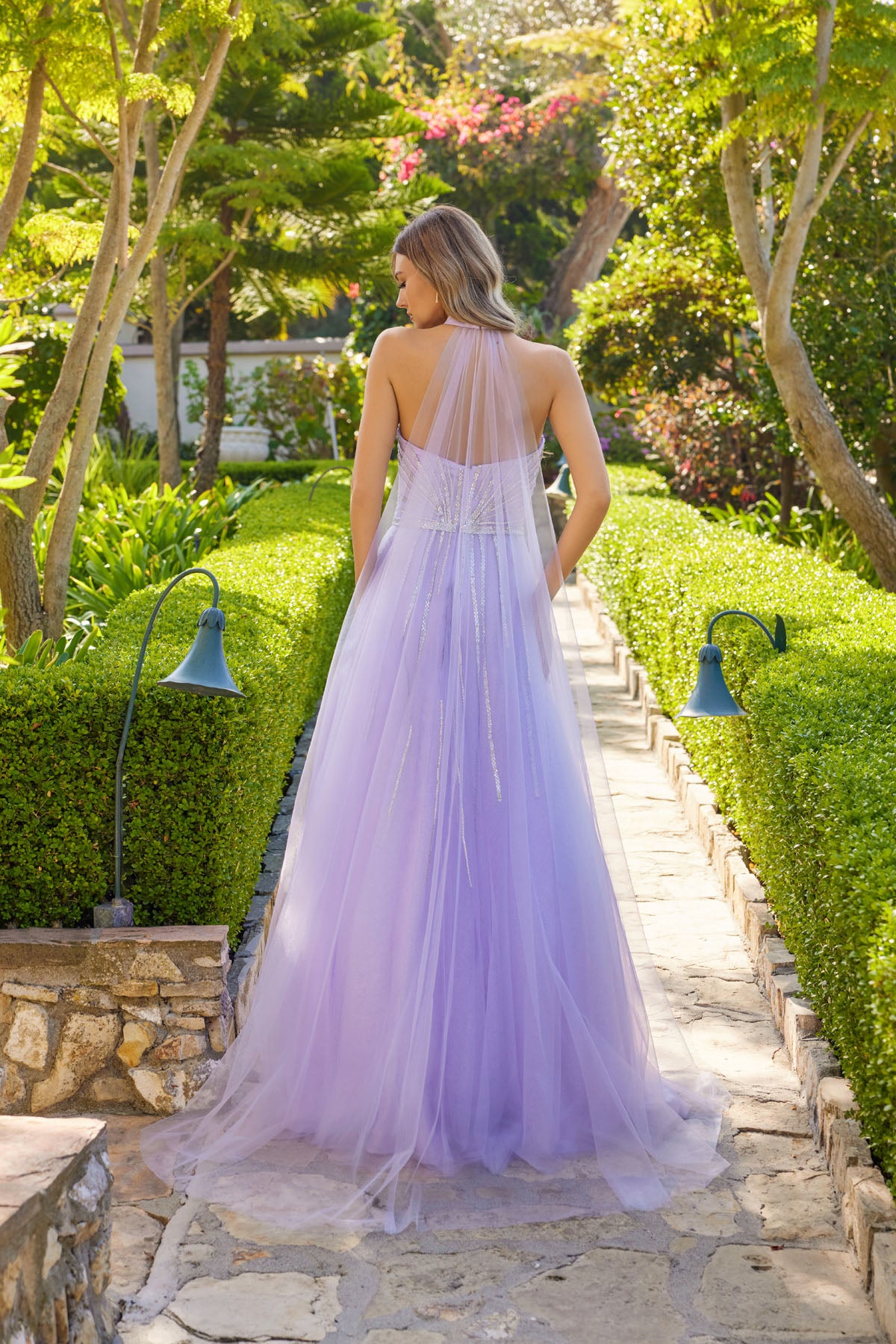 Prom Dresses Sequin Beaded Long Formal Ball Gown Corset Prom Dress Lilac