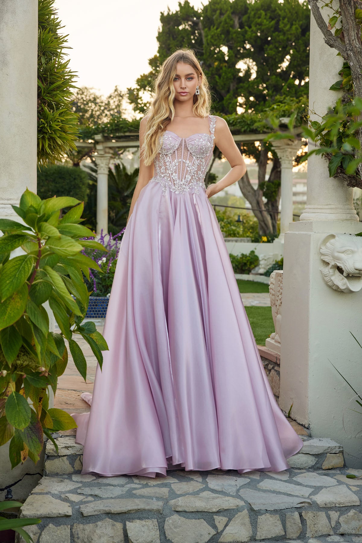 Juliet JT2639G Corset Floral Long Formal Beaded A Line Prom Dress The Dress Outlet Juliet JT2639G Corset Floral Long Formal Beaded A Line Prom Dress The Dress Outlet