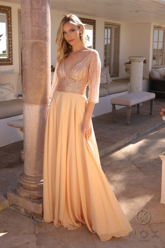 Nox Anabel MF101 Long Mother of the Bride Plus Size Dress