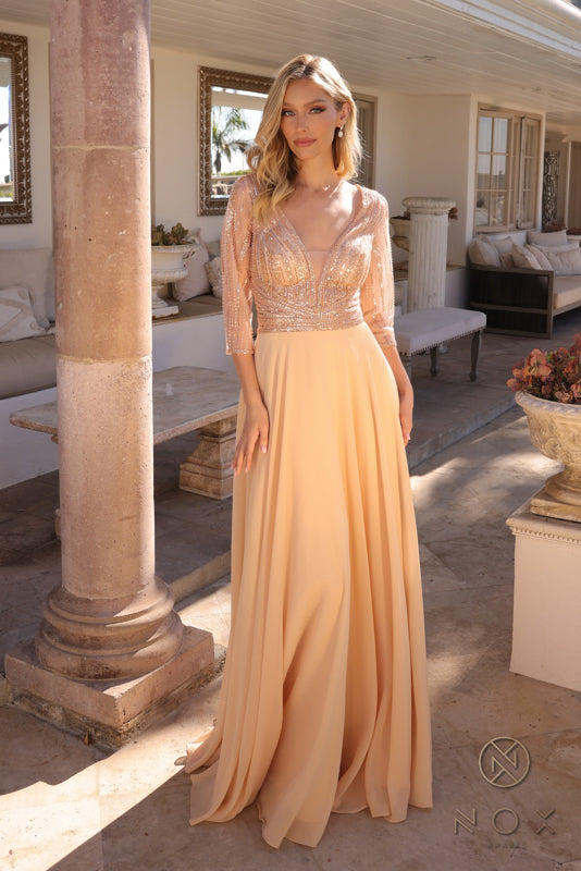 Nox Anabel MF101 Long Mother of the Bride Plus Size Dress
