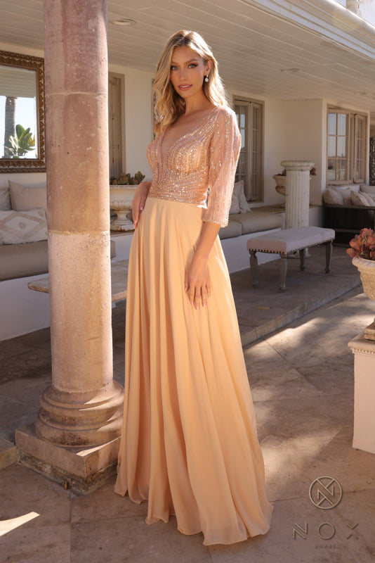 Nox Anabel MF101 Long Mother of the Bride Plus Size Dress