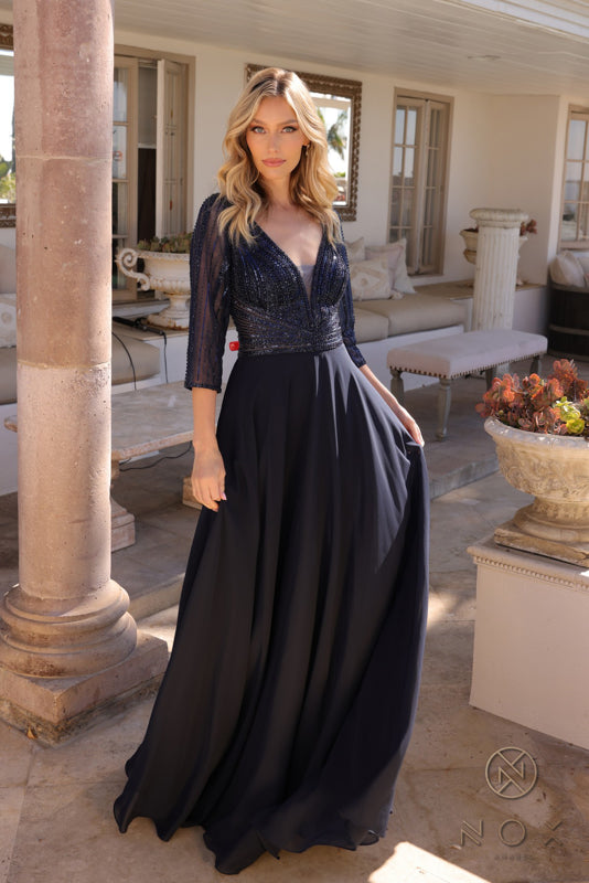 Nox Anabel MF101 Long Mother of the Bride Plus Size Dress