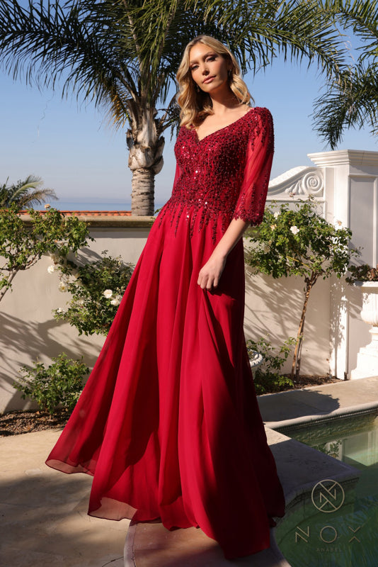 Nox Anabel MF100 Plus Size Long Formal Mother of the Bride Dress