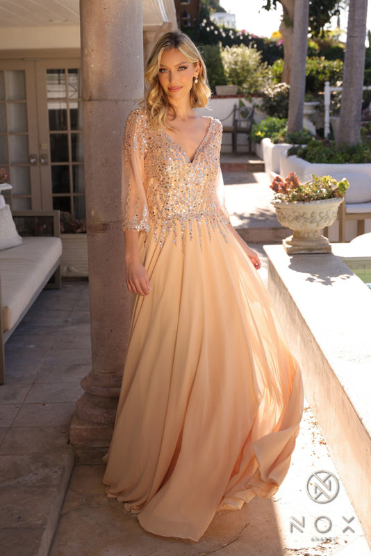 Nox Anabel MF100 Plus Size Long Formal Mother of the Bride Dress