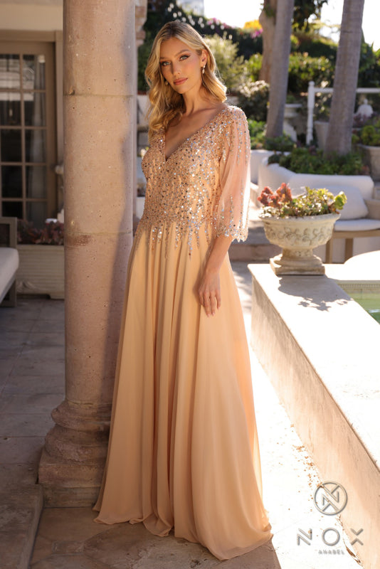 Nox Anabel MF100 Plus Size Long Formal Mother of the Bride Dress