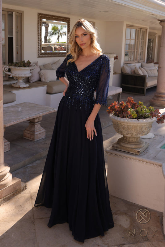 Nox Anabel MF100 Plus Size Long Formal Mother of the Bride Dress