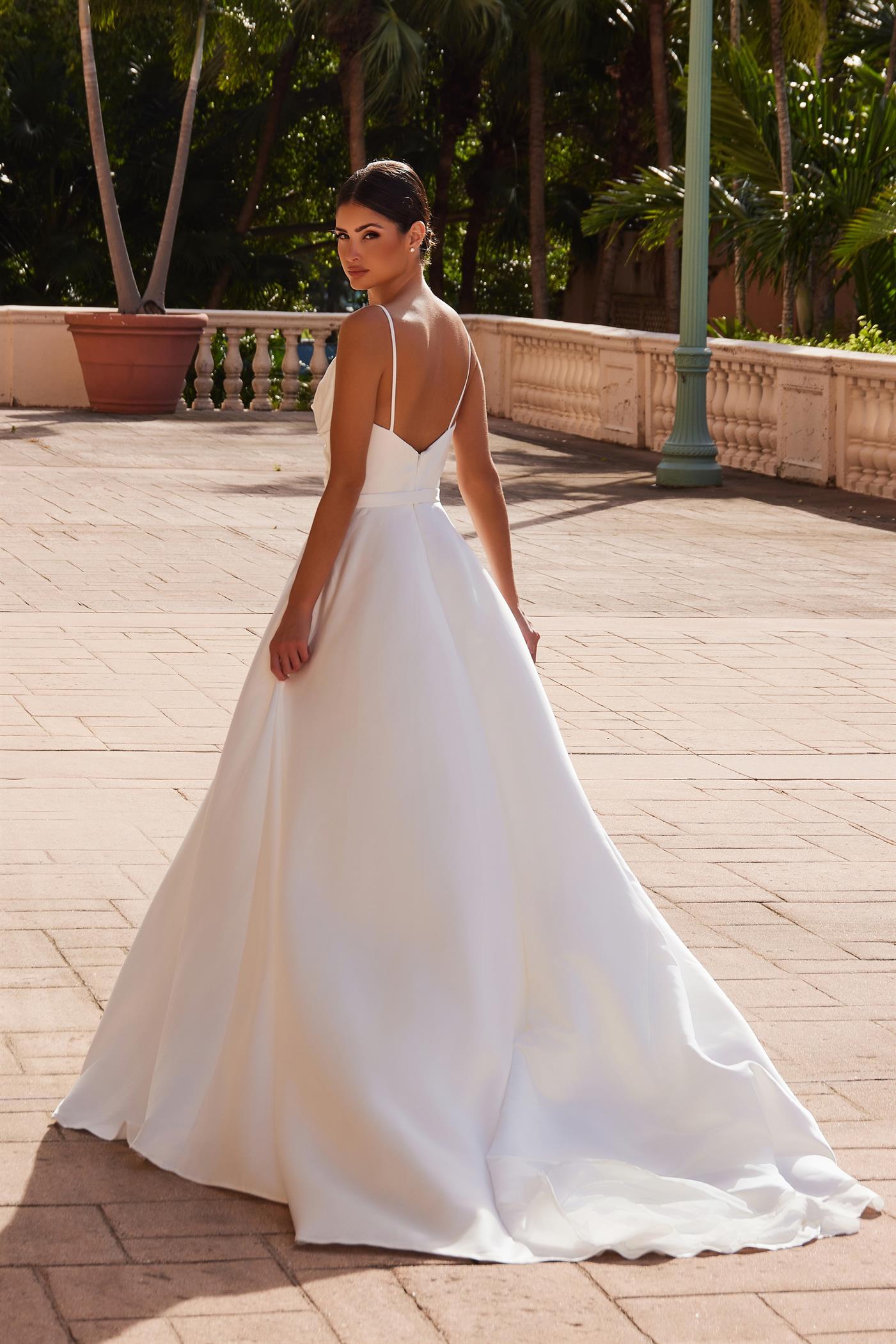 Nox Anabel JE1015 Bridal Gown Long Pleated Wedding Dress