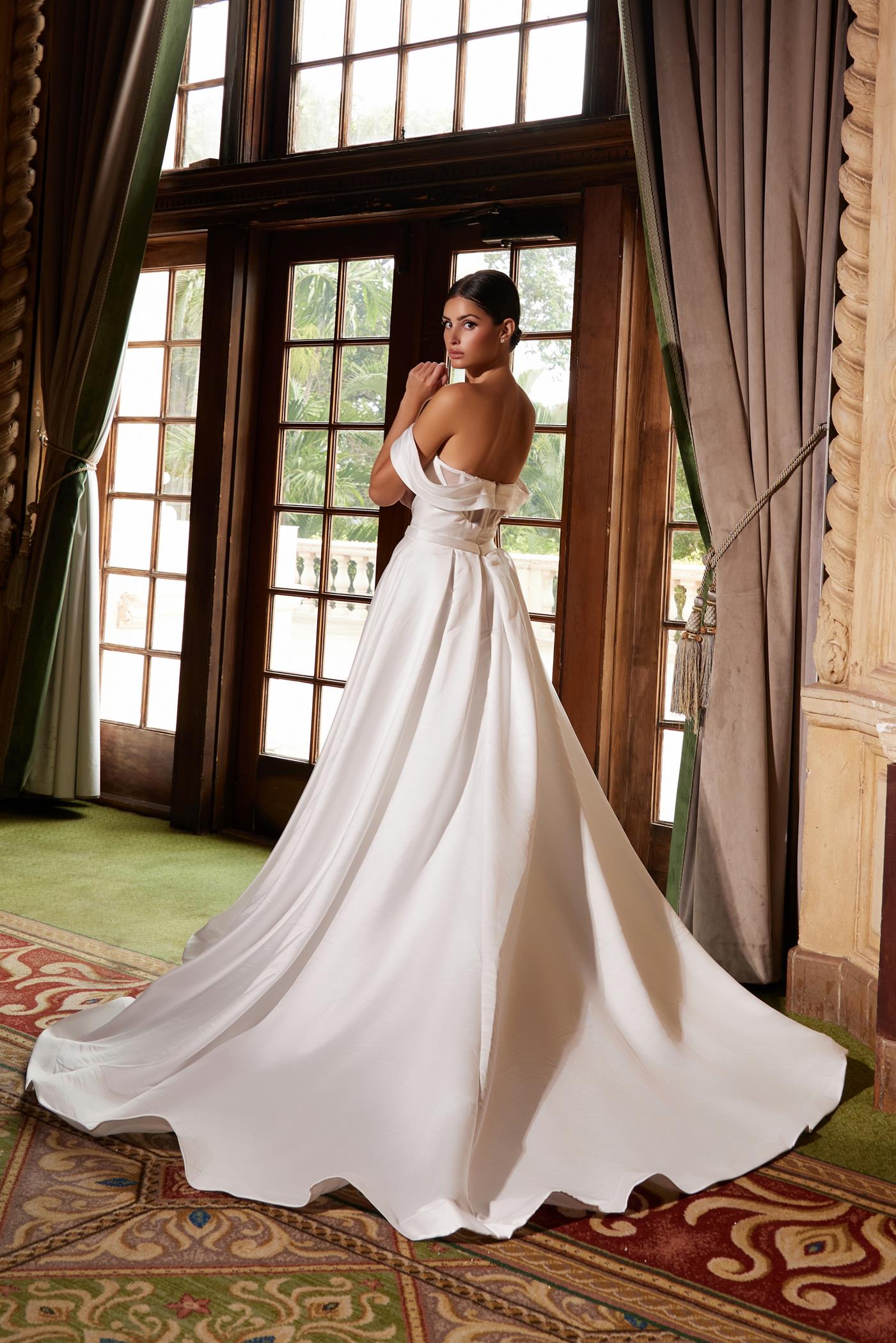 Nox Anabel JE1016 Long Bridal Gown Slit Wedding Dress