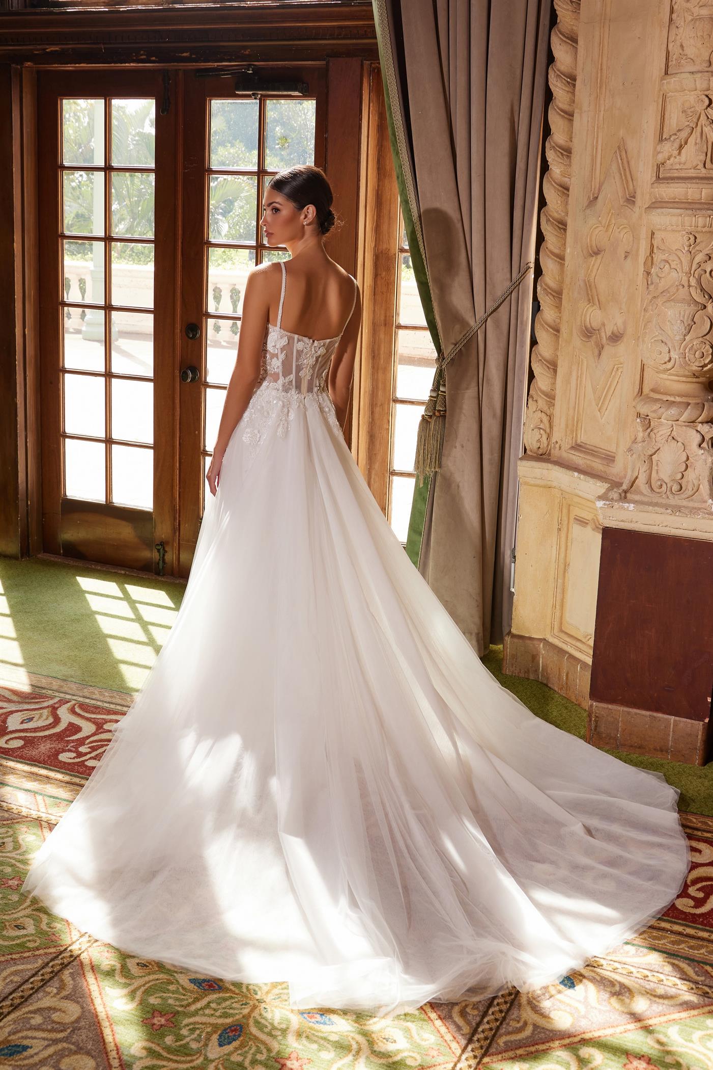 Nox Anabel JE1021 A Line Long Wedding Dress
