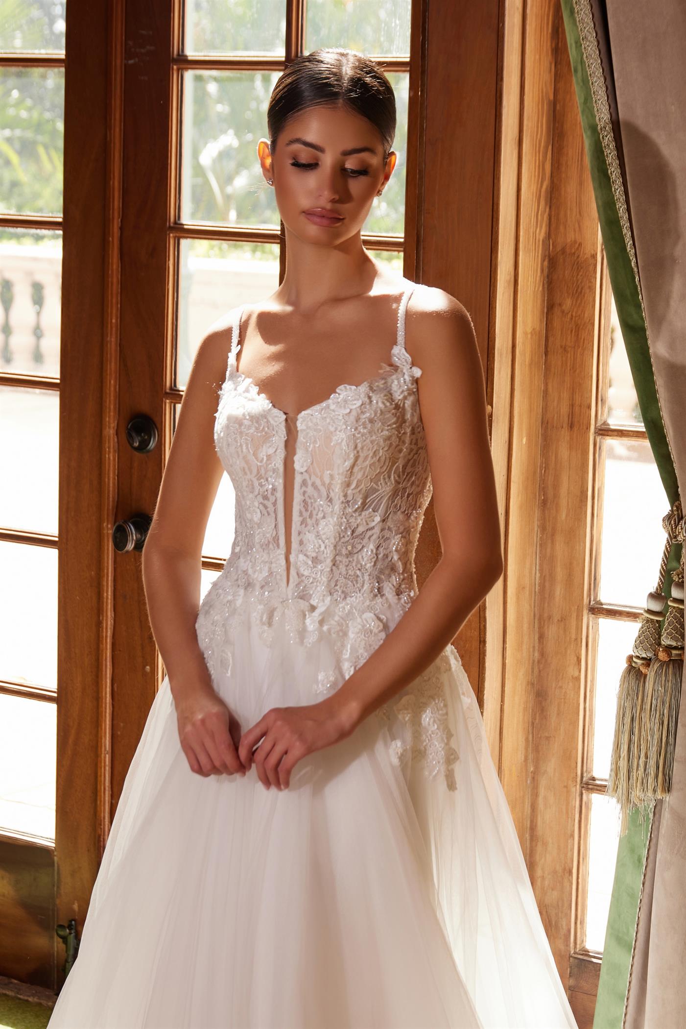 Nox Anabel JE1021 A Line Long Wedding Dress