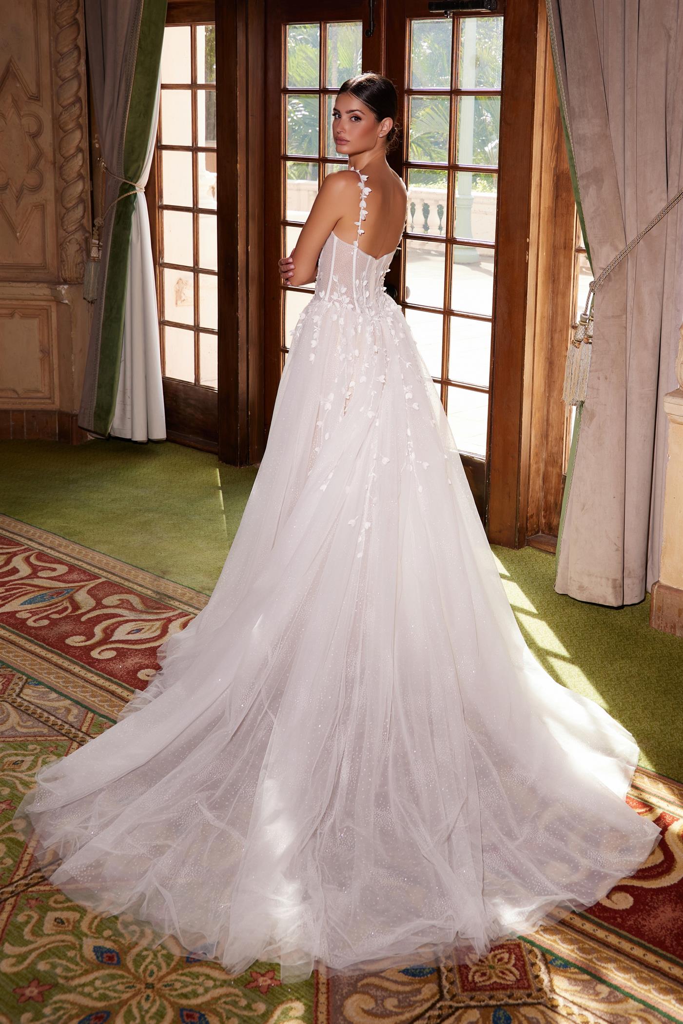 Nox Anabel JE1026L Long A Line Layered Wedding Dress