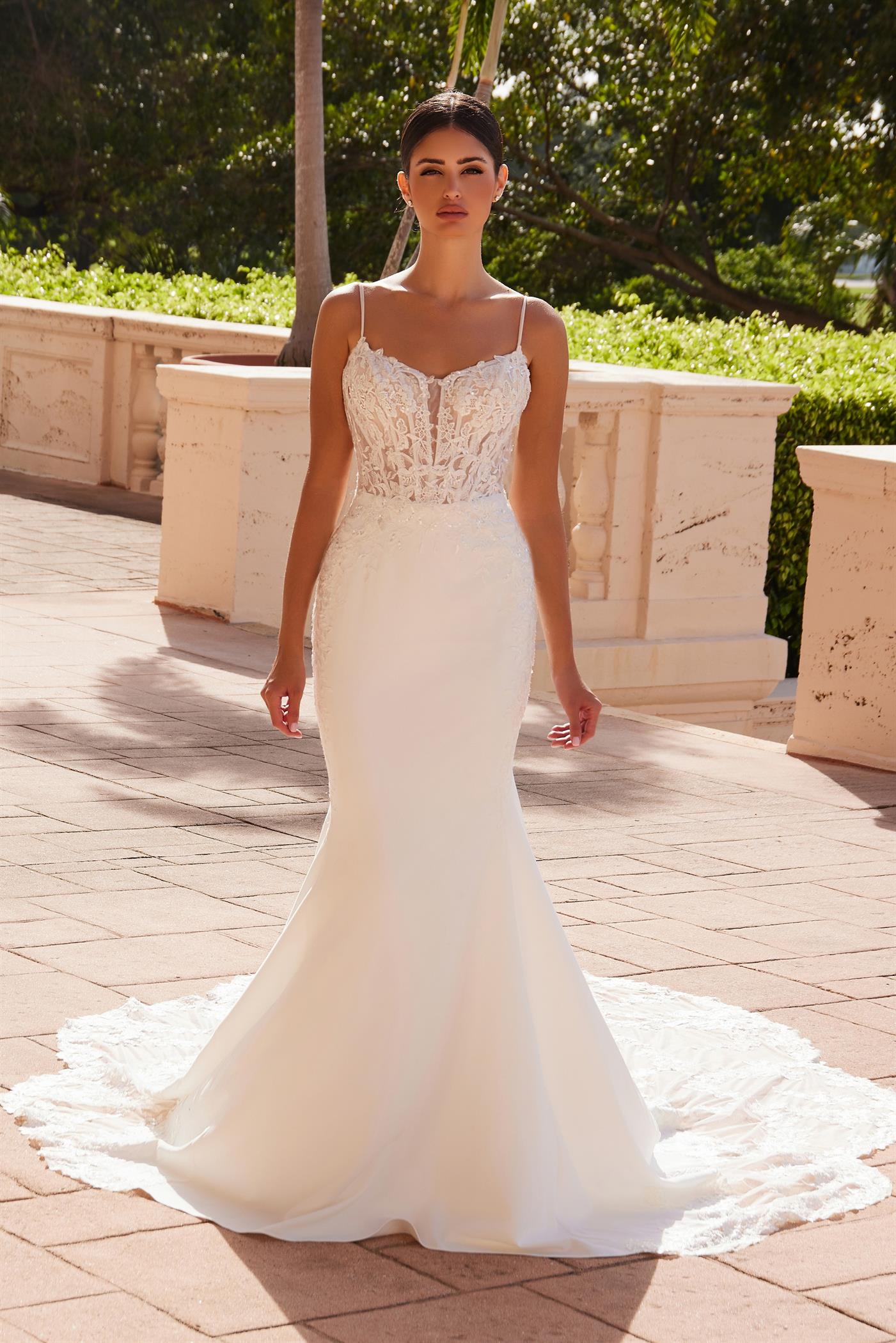 Nox Anabel JW1036L Long Bridal Gown Fitted Mermaid Wedding Dress