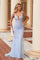 Prom Dresses Sequin Long Formal Mermaid Prom Dress Lilac/Blue