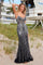 Prom Dresses Fitted Long Formal Beaded Prom Dress Black