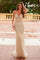 Prom Dresses Long Evening Gown Beaded Applique Formal Prom Dress Champagne