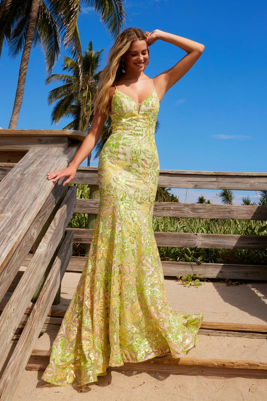 Prom Dresses Sequin Long Formal Mermaid Prom Dress  Green