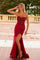 Prom Dresses Long Prom Glitter Slit Detail Formal Dress Burgundy