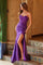 Prom Dresses Long Prom Glitter Slit Detail Formal Dress Plum