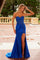 Prom Dresses Long Prom Glitter Slit Detail Formal Dress Royal Blue