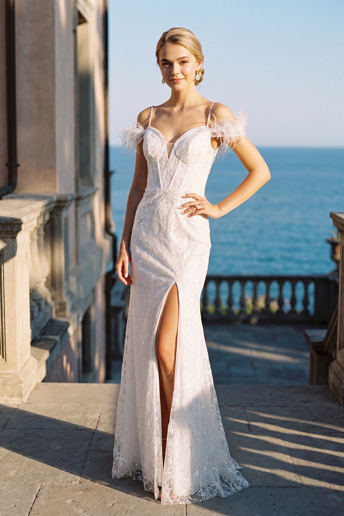 Sweetheart Floor-Length Lace Wedding Dress Juliet 2402W