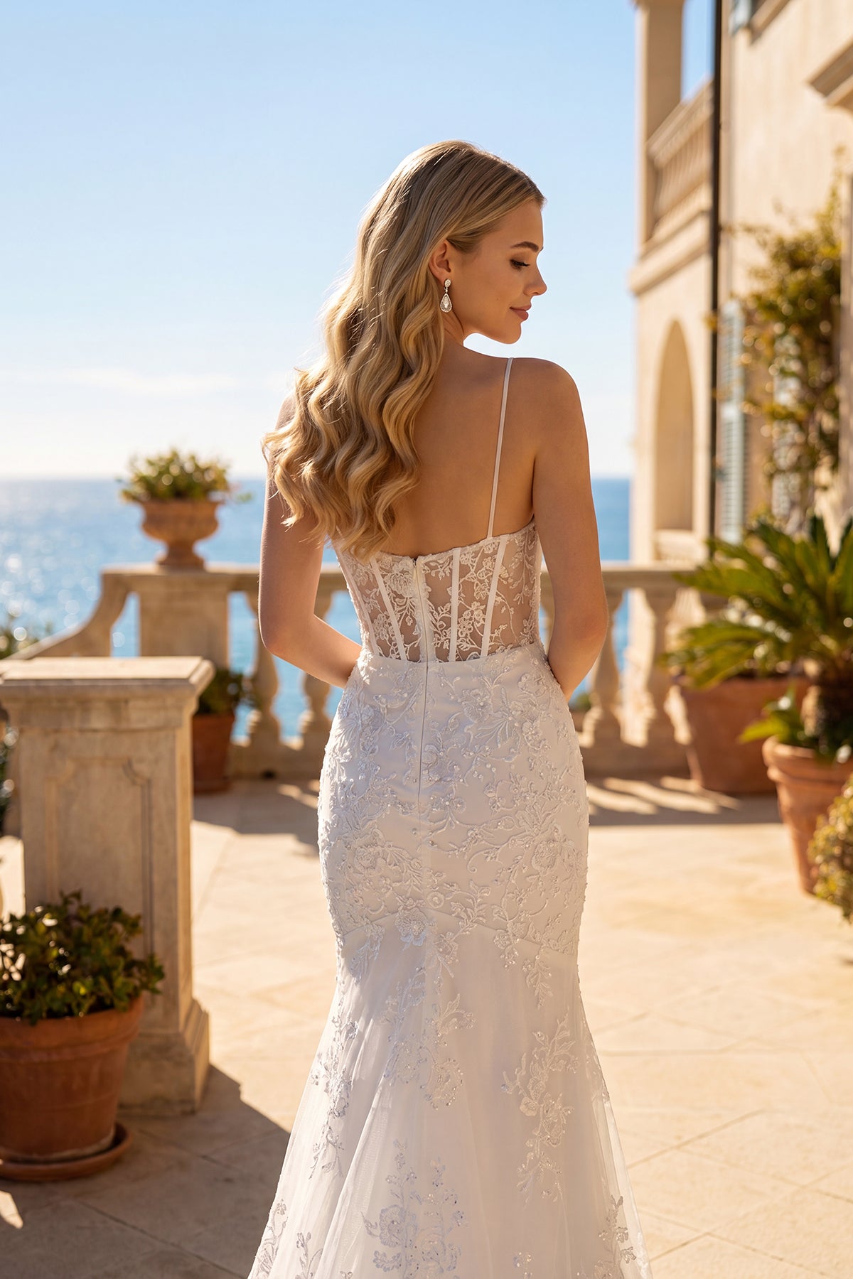 Sweetheart Floor-Length Lace Wedding Dress Juliet JT2479AW