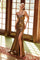 Prom Dresses Long Prom Metallic Formal Dress Gold