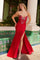 Prom Dresses Long Prom Beaded Applique Bow Formal Dress Red